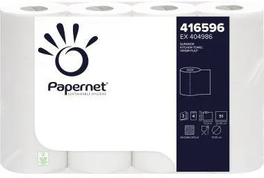Papernet Küchenrolle 416596 3lagig 51Blatt weiß 4 Rl./Pack.