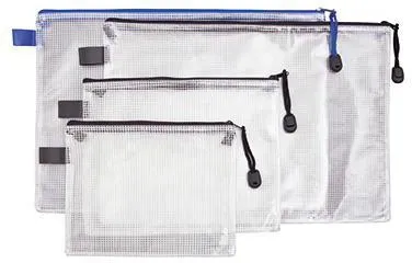 Reißverschlussbeutel DIN A4 PVC schwarz