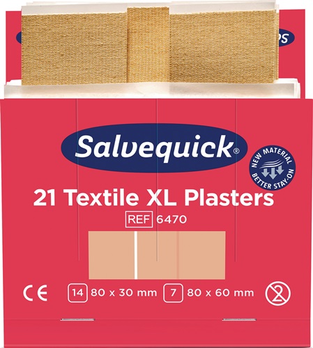 Pflasterstrips Salvequick Textilpflaster ext.gr.6Nachfüllpack je 21St.SALVEQUICK
