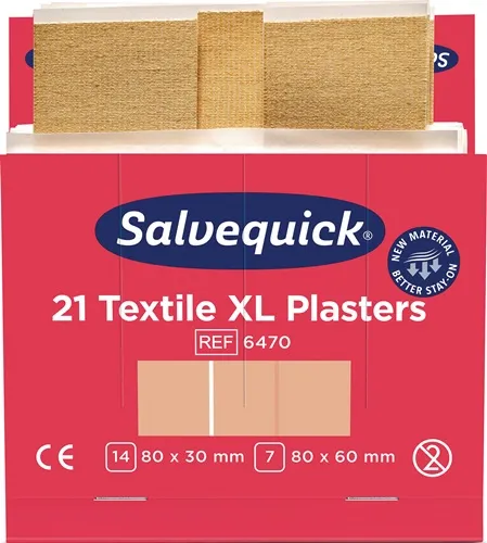 Pflasterstrips Salvequick Textilpflaster ext.gr.6Nachfüllpack je 21St.SALVEQUICK
