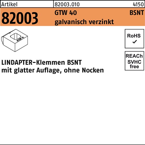 Klemmen R 82003 GTW 40 BSNT M12 galv.verz. 1 Stück LINDAPTER