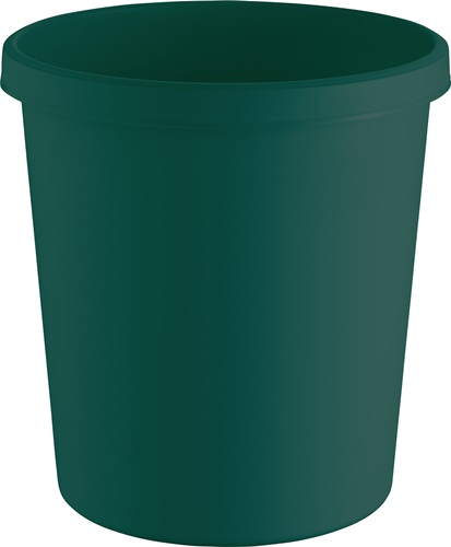 Papierkorb 18l H331xØ315mm m.Griffrand Ku.grün HELIT