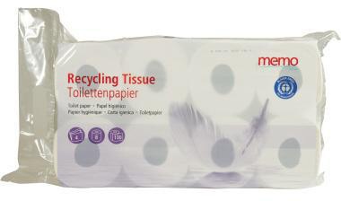 memo Toilettenpapier Recycling Tissue H3456 4lg. 130Bl. 8Rl.