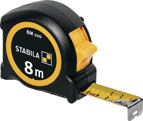 Taschenrollbandmaß BM 100 EG II ABS / TPE Metall-Clip STABILA