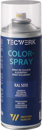 Colorspray blau hochglänzend RAL 5010 400ml Spraydose TECWERK