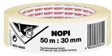 Kreppband Naturkautschuk beige NOPI