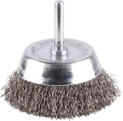 Bosch Topfbürste D.70mm Draht-St.0,2mm Stahl gewellter Draht max.Drehzahl 4500 1/min