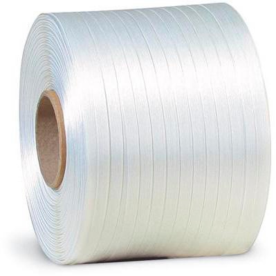 Umreifungsband Breite 9mm L.500m Gewicht 80g/qm PES weiß Reißfestigkeit 280kp