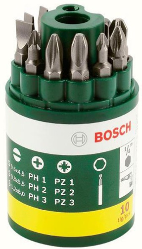 Bosch Schrauberbit-Set 10-tlg.PH/PZ/S m.magnetischem Universalhalter
