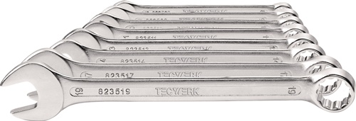 TECWERK Ringmaulschlüsselsatz 12-tlg.SW 6-22mm Form A CV-Stahl 