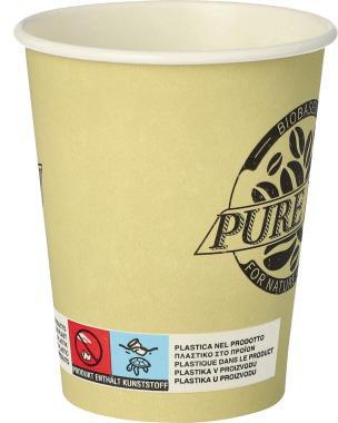 PAPSTAR Becher Pure Joy 87867 0,2l Pappe creme 50 St./Pack.