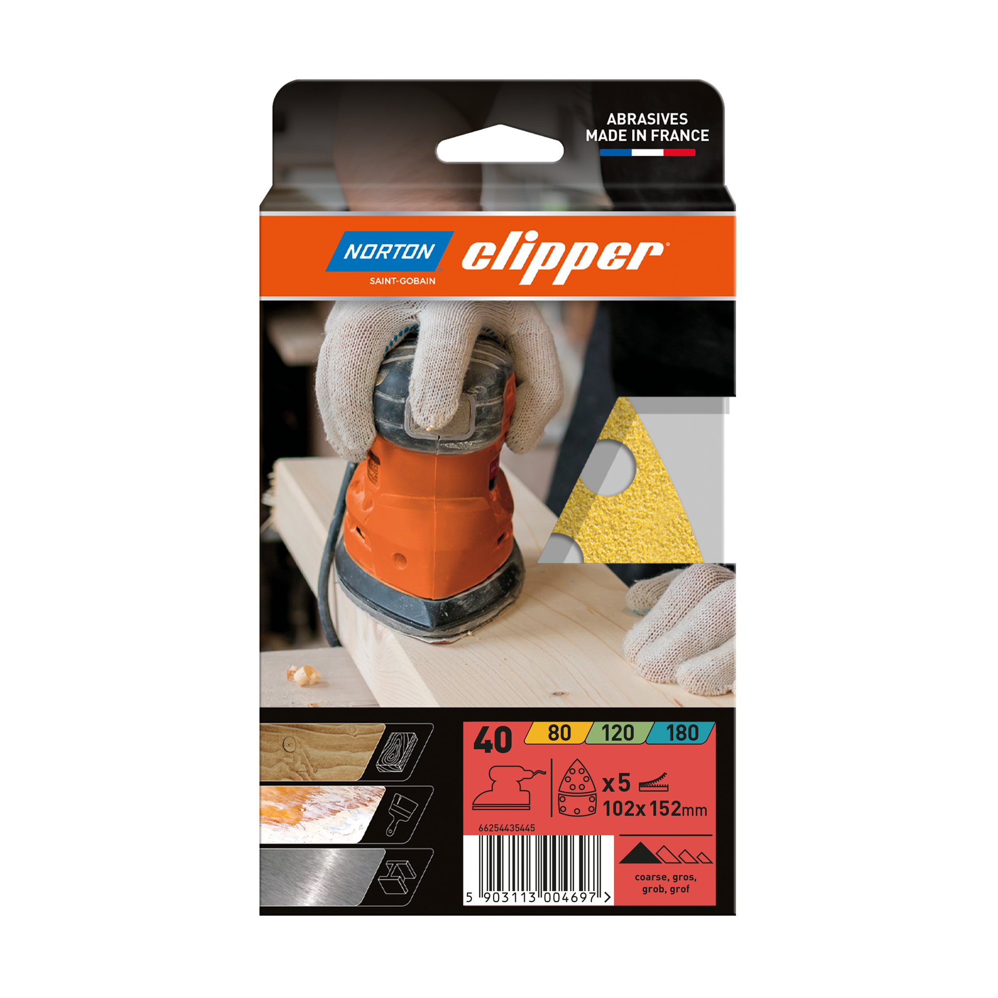 Norton Clipper Delta-Schleifscheiben 102x152