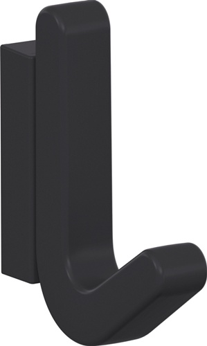 Einzelhaken Ser.477 matt,elastisch Ku.(TPU) 92 grau H.68mm HEWI