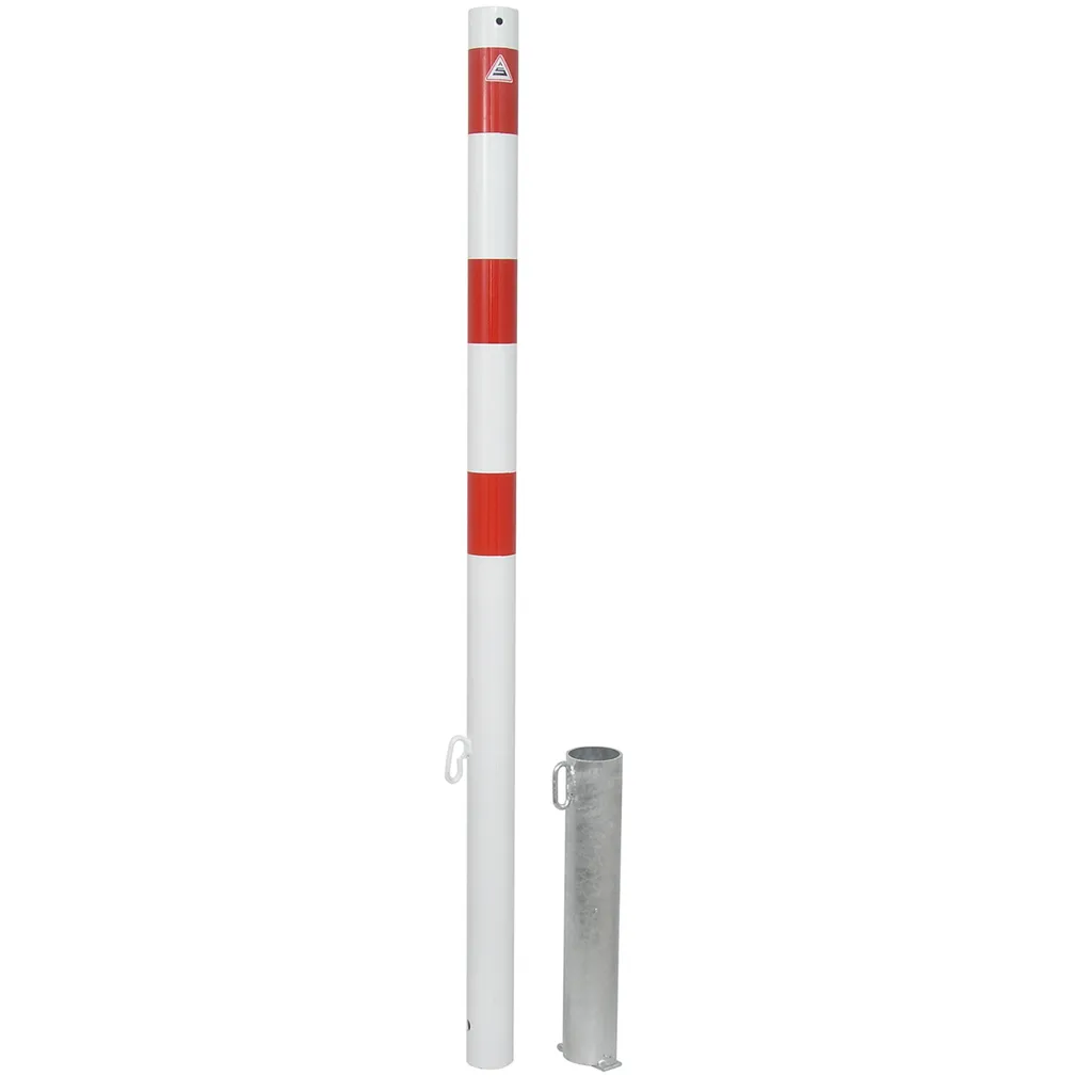 Absperrpfosten Stahlrohr Ø 60 x 2,5 mm herausnehmbar für Vorhangschloss