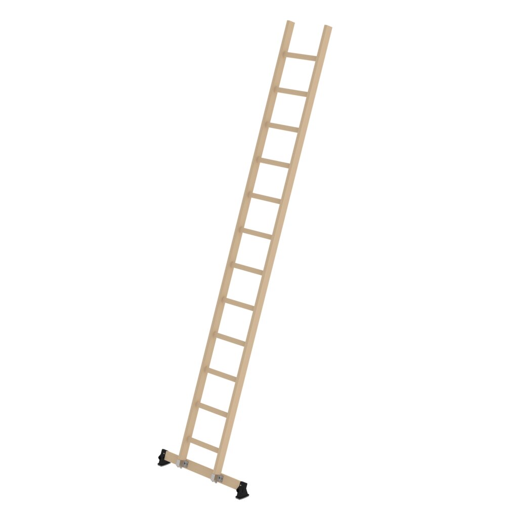 MUNK Sprossen-Anlegeleiter Holz nivello®-Traverse
