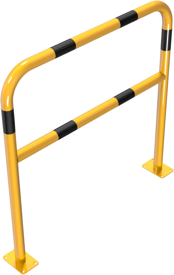 SCHAKE Rohrbügel aus Stahlrohr Ø 48 x 2,5 mm mit Querholm für Dübelbefestigung
