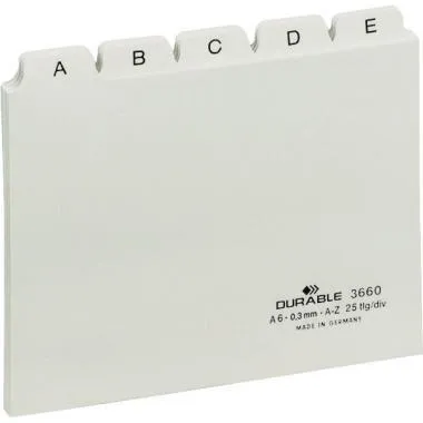 DURABLE Leitregister 366002 DIN A6 quer A-Z Kunststoff weiß