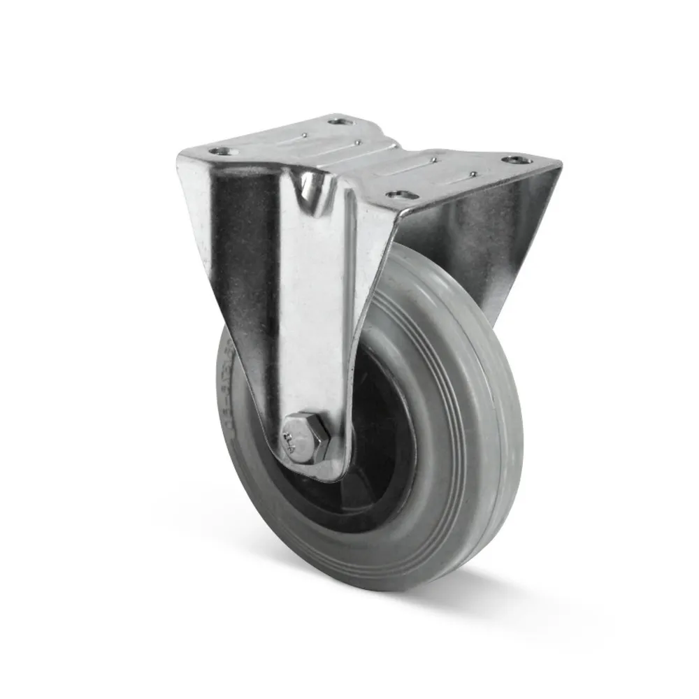Bockrolle Vollgummi Basic, PAK-frei, ØxB 80 x 35 mm, TK 70 kg