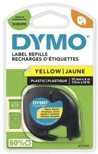 DYMO Schriftbandkassette LetraTag S0721620 12mmx4m sw auf ge