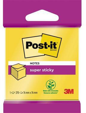 Post-it Haftnotiz Super Sticky 2014-S 76x76mm 270Bl. narzissengelb