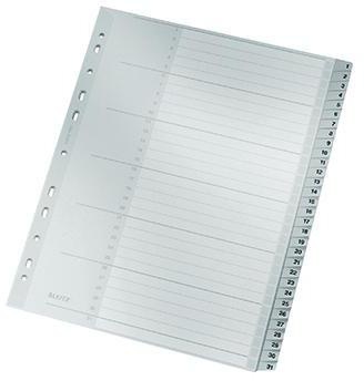 Leitz Register 12810000 1-31 DIN A4 31teilig PP grau