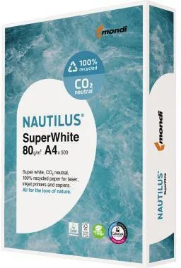 Nautilus Kopierpapier SuperWhite 2100005086 DIN A4 500 Bl./Pack.