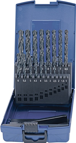 TECWERK Spiralbohrersatz DIN 338 TypN D.1-5,9x0,1mm HSS 50tlg.Ku.-Kass.