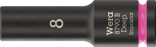 Steckschlüsseleinsatz 8790 B Impaktor Deep 3/8 Zoll 8mm L.63mm WERA
