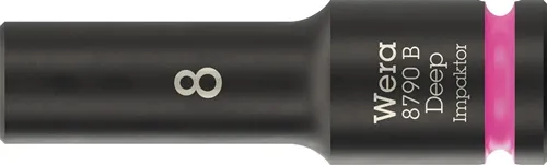 Steckschlüsseleinsatz 8790 B Impaktor Deep 3/8 Zoll 8mm L.63mm WERA