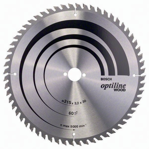 Bosch Kreissägeblatt PRO Wood AD 315mm Z.60 WZ Bohr.30mm Schnitt-B.3,2mm HM