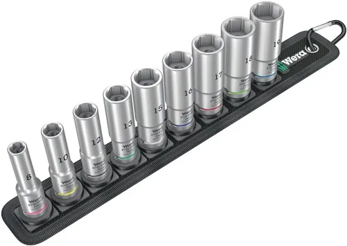 Steckschlüsseleinsatzset Belt B Deep 1 9-tlg.SW 8-19mm Antr.10mm (3/8) Zoll WERA