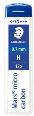 STAEDTLER Feinmine Mars micro carbon 250 07-H 0,7mm 12 St./Pack.