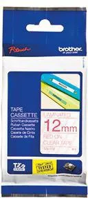 Brother Schriftbandkassette TZe132 12mm laminiert rot auf farblos