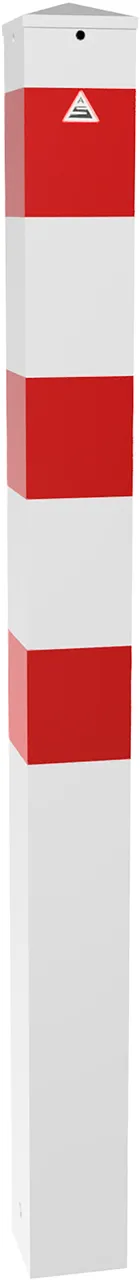 Absperrpfosten Stahlrohr 100 x 100 x 3 mm ortsfest für Dübelbefestigung