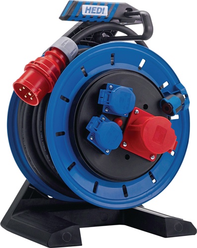 Drehstromkabeltrommel Generation 7 Champion 290 mm 2 Schutzkontaktsteckdosen Vollkunststoff IP54 HEDI