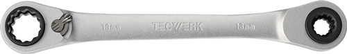 TECWERK Multifunktionsknarrenringschlüssel 4in1 10/13/17/19mm 12-KT.L.220mm Z.72