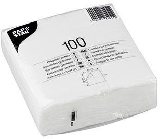 PAPSTAR Serviette 81451 33x33cm 1lagig weiß 100 St./Pack.
