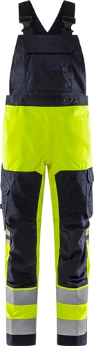 FRISTADS Stretch-Latzhose Flamestat High Vis 1169 ATHF Gr.D108 Warnschutz-Gelb/Marine