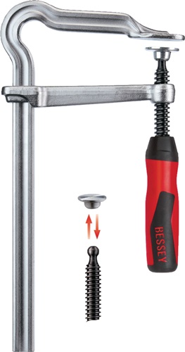 Ganzstahlschraubzwinge OMEGA Spann-W.400mm A.120mm 2-K-Griff BESSEY