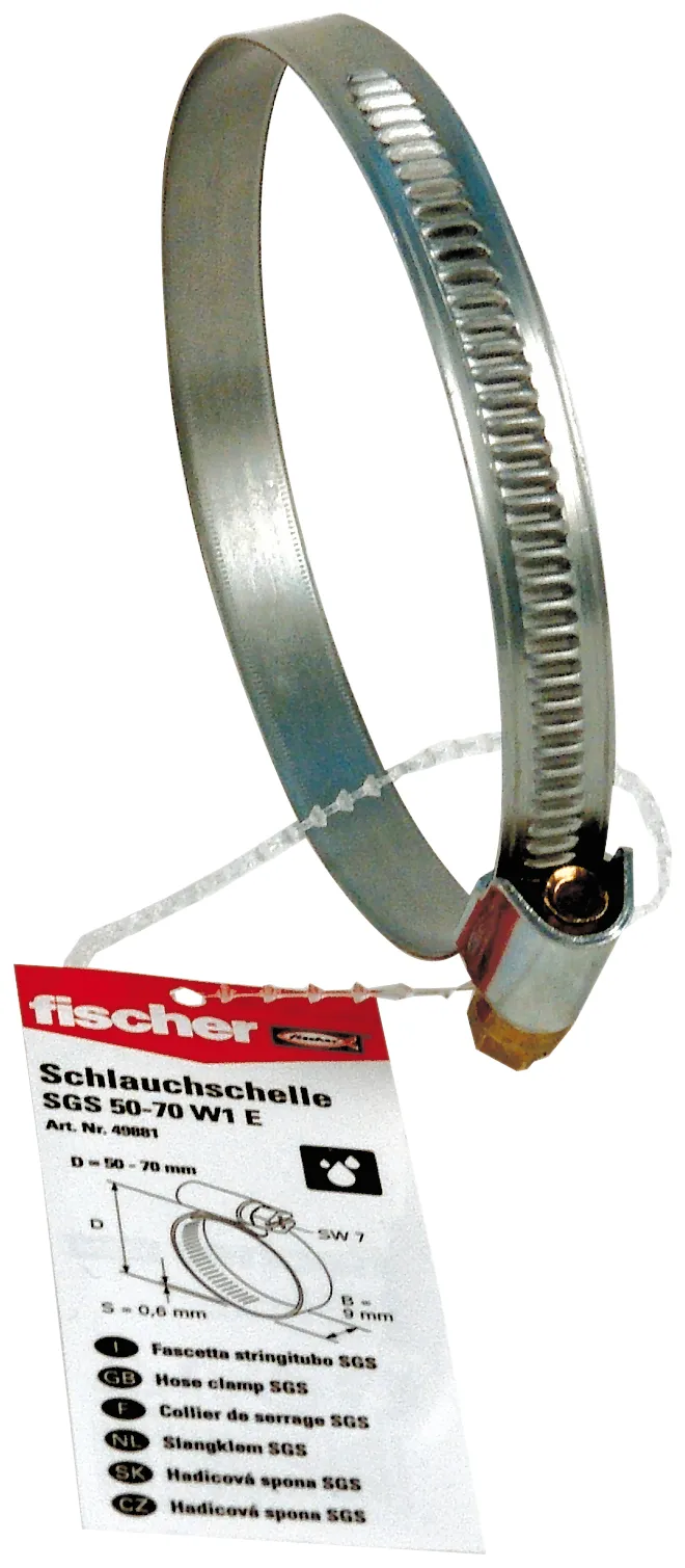 fischer Schlauchschelle SGS 50 - 70 W2 Einzelpreisauszeichnung