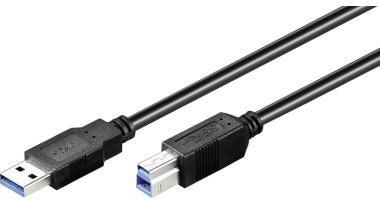 Goobay USB Kabel 93654 USB 3.0 3m A/B-Stecker schwarz