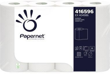 Papernet Küchenrolle 416596 3lagig 51Blatt weiß 4 Rl./Pack.