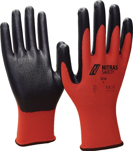 Handschuhe Nitril Foam Nylon mit Nitrilschaum EN 388 PSA-Kategorie II NITRAS
