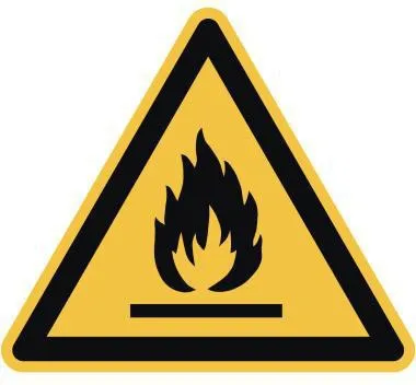 Hinweisschild Feuergefährlich ISO 7010 Dreieck 200x200x200mm PVC