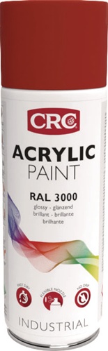 Farbschutzlackspray ACRYLIC PAINT feuerrot glänzend RAL 3000 400ml Spraydose CRC