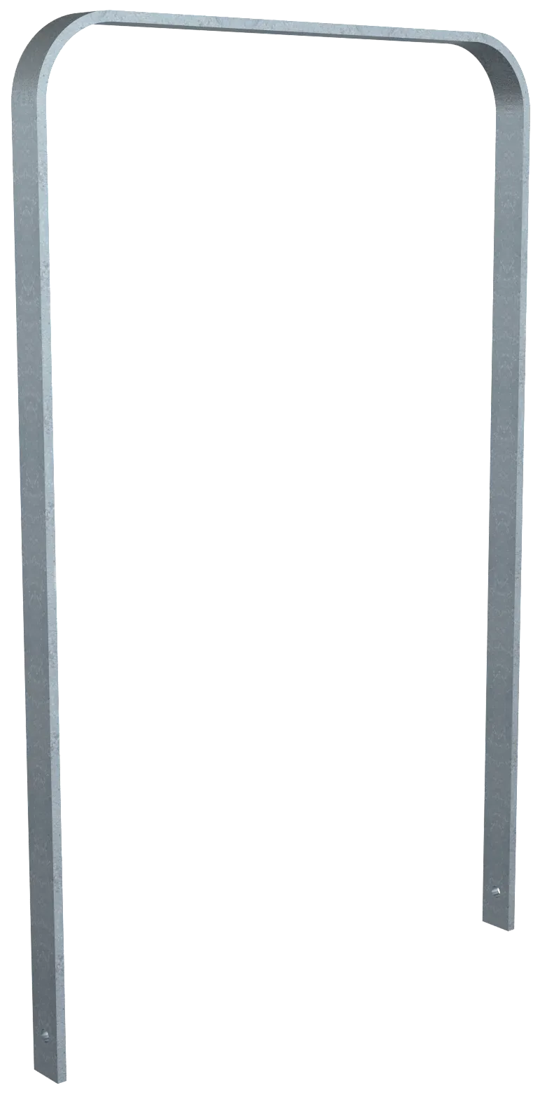 SCHAKE Anlehnbügel aus Flachstahl 50 x 12 mm in gebogener Ausführung
