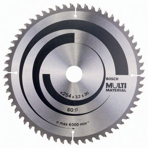 Bosch Kreissägeblatt AD 254mm Z.60 HLTCG Bohr.30mm Schnitt-B.3,2mm HM