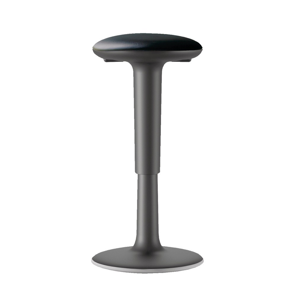 HEMMDAL Stehhocker, Kunstledersitz, Sitzhöhe 560-720 mm, Bodenwippe rund