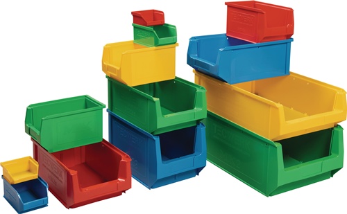 TECWERK Sichtlagerkasten L350/300xB210xH140mm PE gelb 