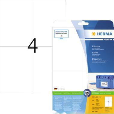 HERMA Etikett PREMIUM 5063 105x148mm weiß 100 St./Pack.